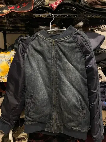 데님 MA-1 스타일 자켓 아메카지 M 데님 원단