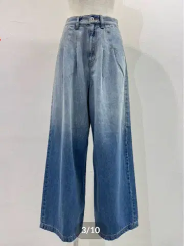 그라데이션 데님 와이드 팬츠 하이웨스트