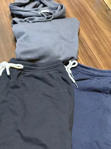 GU, 후드 맨투맨, 하프 팬츠 세트, XXL, 새상품급