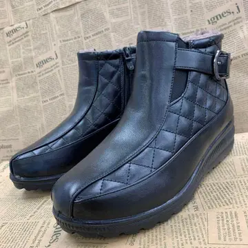 새상품 여성용 23.5cm 경량 보아 안감 숏부츠 블랙 6458