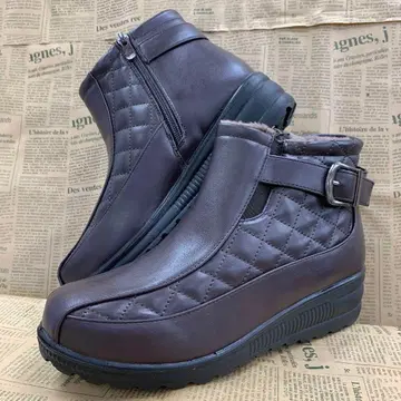 새상품 여성용 23.5cm 경량 보아 안감 숏부츠 짙은 갈색 6458