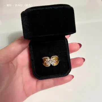 유품 정리 미니멀리스트 골드 컬러 골드링 앤티크 빈티지 다이아몬드