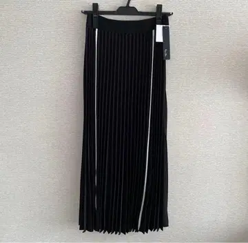 롱 플리츠 스커트