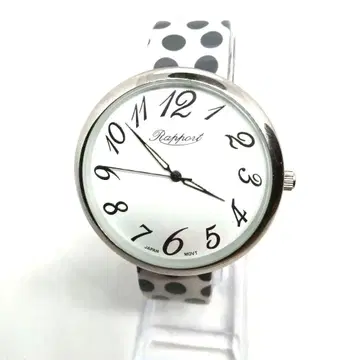 [ 작동품 ] 라포트 뱅글 워치 화이트/블랙 도트