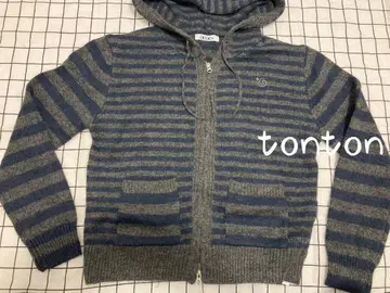 AEAE 스트라이프 후드 부착 후드티