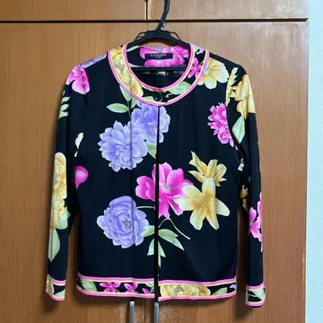 LEONARD 꽃무늬 긴팔 가디건 앙상블