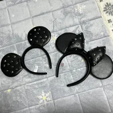 디즈니 미키 미니 머리띠 세트 스터드 가죽