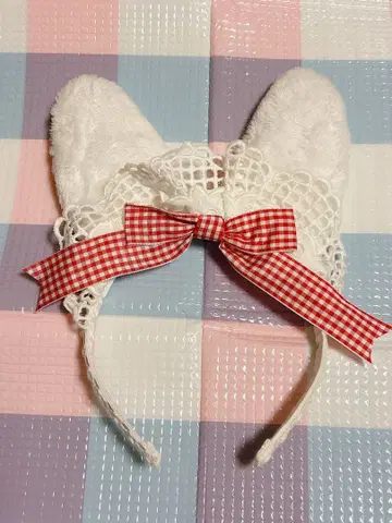 리본 버니 카페 머리띠