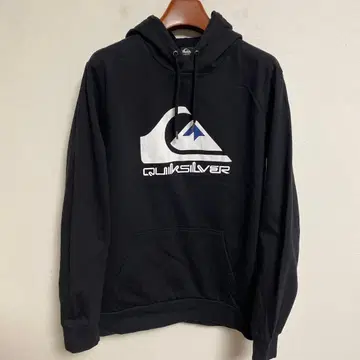 Quiksilver 퀵실버 블랙 속기모 후드티 후드 부착 L