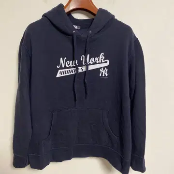 뉴욕 양키스 속기모 후드티 네이비 L