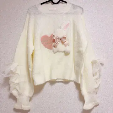 LIZLISA 토끼 리본 니트