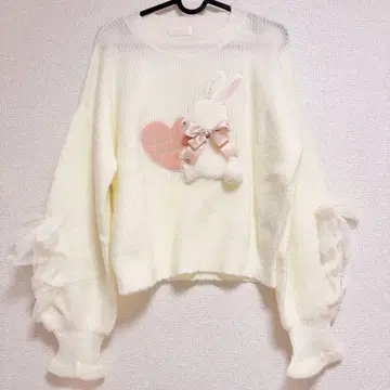 LIZLISA 토끼 리본 니트