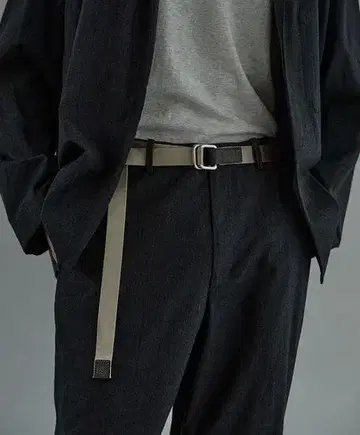 새상품 캐서린 햄넷 런던 나일론 가죽 콤비 리본 벨트