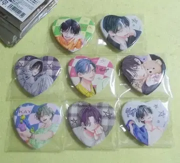 하트형 캐릭터 배지 전 8종 봄의 폭풍과 몬스터 아마네 카시와 캔뱃지