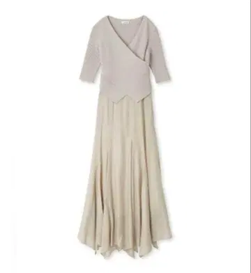 프레이 아이디 플레어 스커트 콤비 니트 원피스