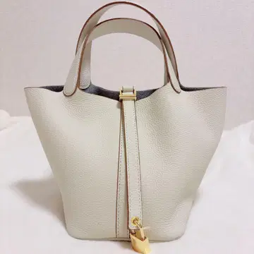 피코탄 락 스타일 큐브 백 화이트