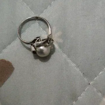 실버 펄 반지