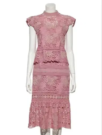 스나이델 레이스 머메이드 스커트 핑크