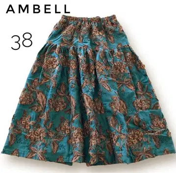 AMBELL 플라워 모티브 컷 자카드 스커트 5.7만