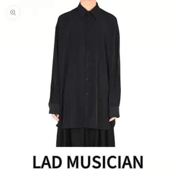LAD MUSICIAN 데신 슈퍼 빅 셔츠 블랙 라드 뮤지션