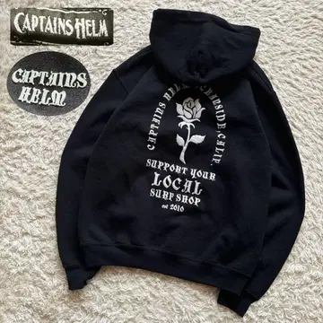 CAPTAINS HELM 장미 로즈 발포 프린트 입체 디자인 후드티