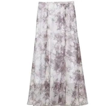 frayid 시어 플라워 절개 스커트