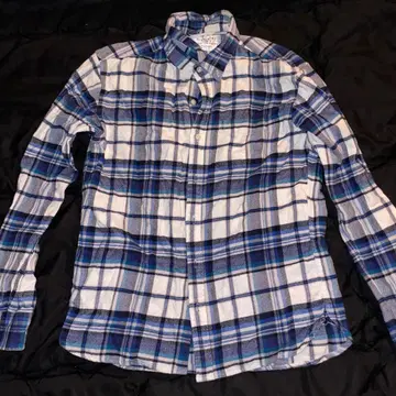 Nordwick 긴팔 플란넬 셔츠 파랑과 화이트 체크