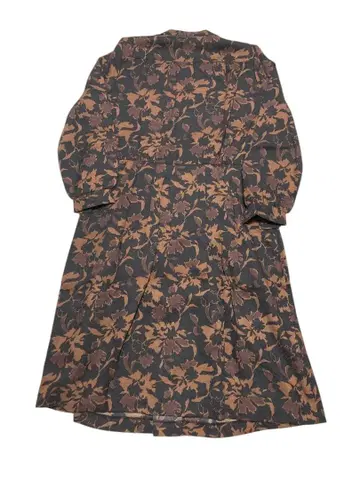 새상품급 꽃무늬 브라운 원피스 여성용 L 사이즈