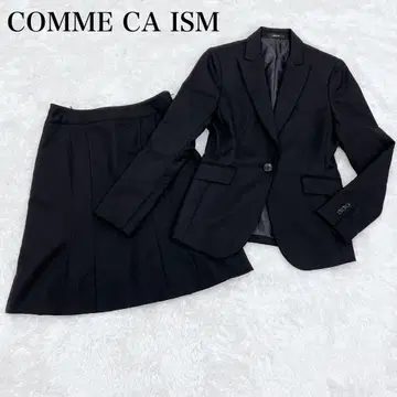 COMME CA ISM 섀도우 스트라이프 블랙 울 L 전체 안감