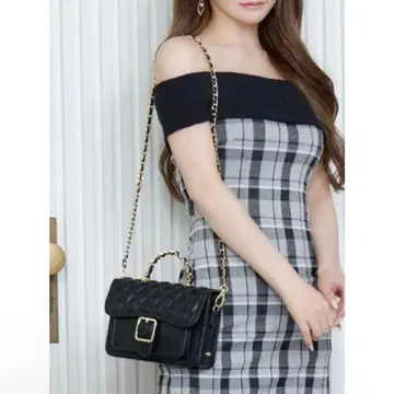 EATME 퀼팅 플랩 숄더백