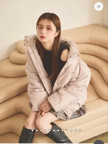 An MILLE 오리지널 충전솜 코트 핑크 사이즈 F