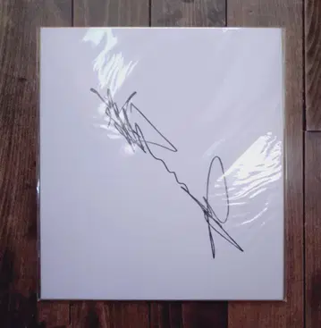 나카무라 시칸 (구 나카무라 하시노스케) 가부키 배우 친필 사인 색지