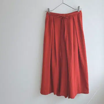 소달라이트 가우초 팬츠 허리 리본 포함 스카초 캐주얼 빨간색