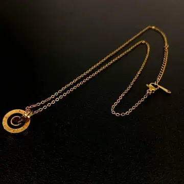 빈티지 골드 펜던트 목걸이 금 체인