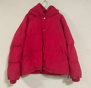 다운 자켓 빨간색 레드 겨울 아우터