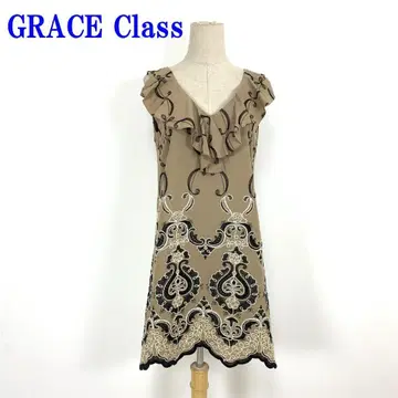 그레이스 클래스 슬리브리스 원피스 베이지 면 100% 36 C3900