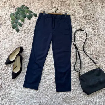 6576 자라 테이퍼드 팬츠 [ 36 ] 네이비/크롭/스트레치/얇은 소재