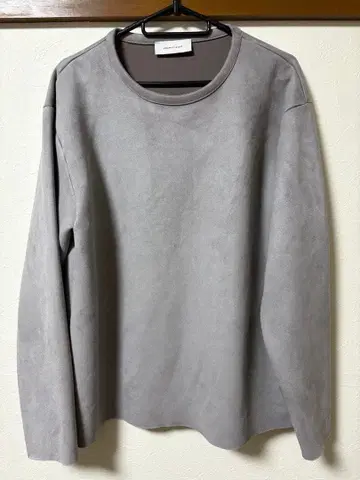 ADAM ET ROPE 그레이 스웨이드풍 긴팔 트레이닝복