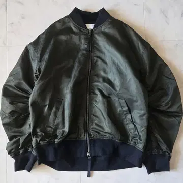 새상품급 아르페쥬 스토리 Back 리본 MA-1 블루종 카키 그린