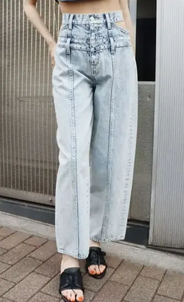 EVRIS 레이어드 디자인 데님 팬츠 M 사이즈