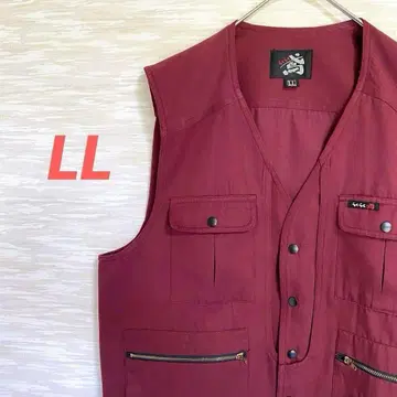 워크 베스트 작업복 [ LL ]  빅 사이즈 보르도 0173