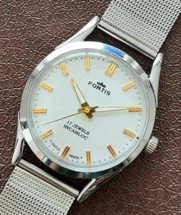 빈티지 손목시계 FORTIS 수동 와인딩 남성용 손목시계
