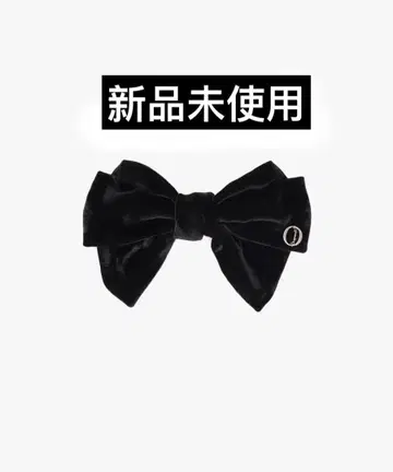 블랙 벨벳 리본 헤어 액세서리 새상품