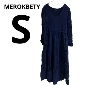 새상품급 MEROKBETY [ S ] 네이비 긴팔 롱 원피스