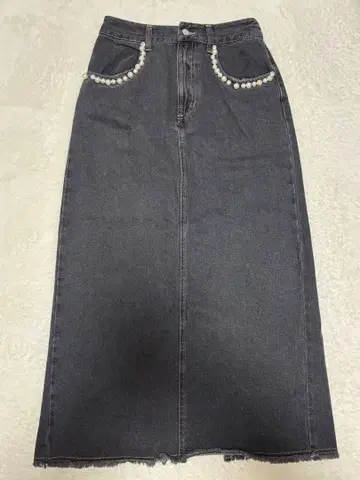 natural couture 데님 롱 타이트 스커트