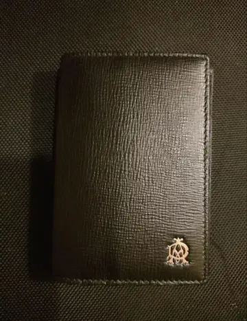 던힐 블랙 가죽 명함지갑