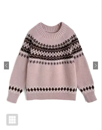 노르딕 아가일 무늬 니트탑