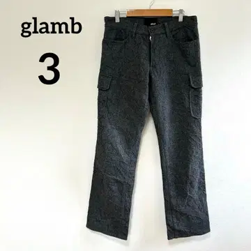[그램] 레어 카고 팬츠 울 그레이 일본제 3 캐주얼 따뜻한
