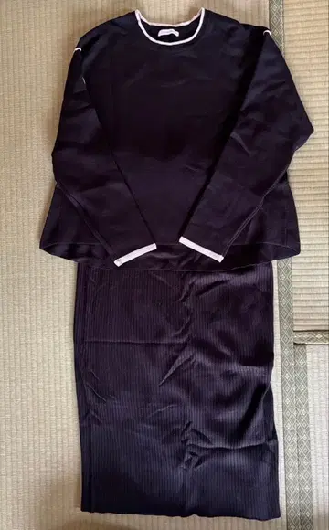 글로벌 워크 멜티 니트 셋업 블랙 L