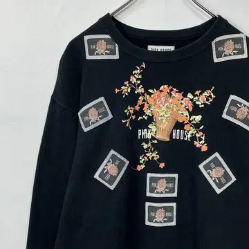 PINK HOUSE 핑크하우스 꽃무늬 패치워크 맨투맨